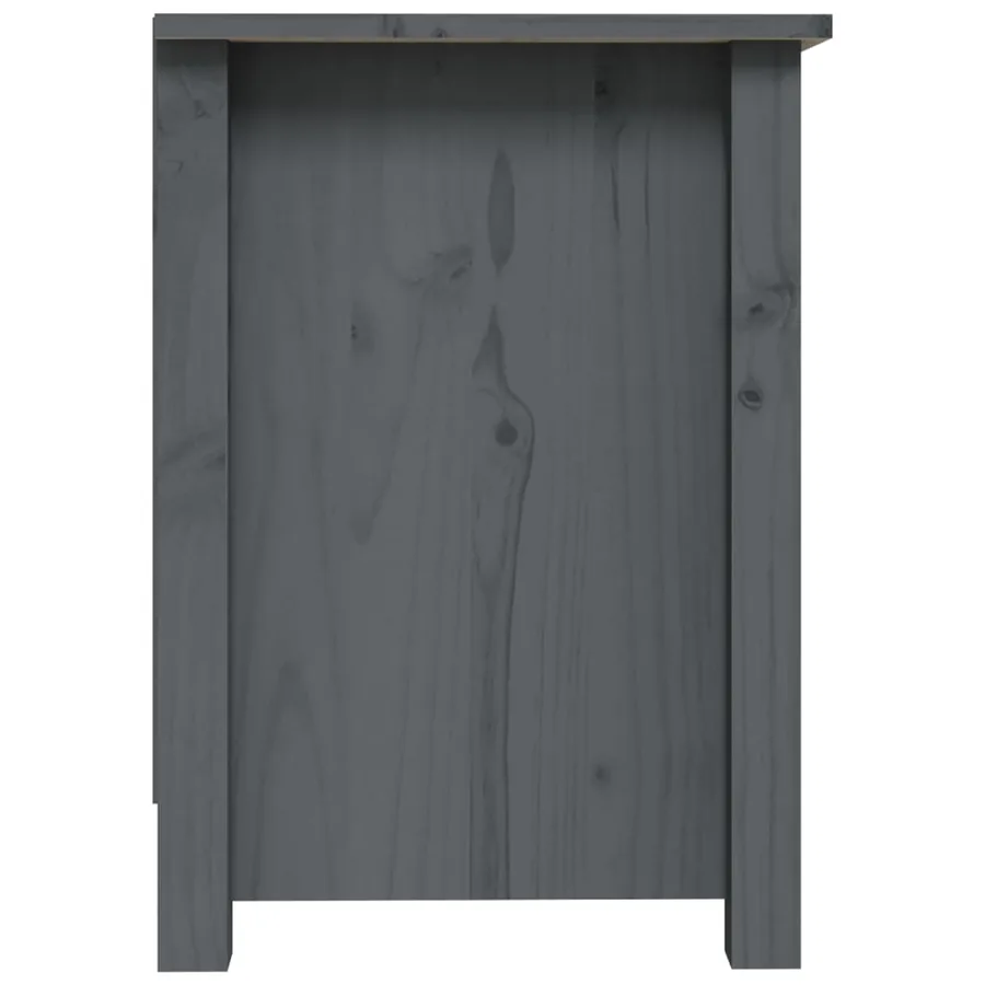 Meuble TV Gris 70x36,5x52 cm Bois de pin massif - 8