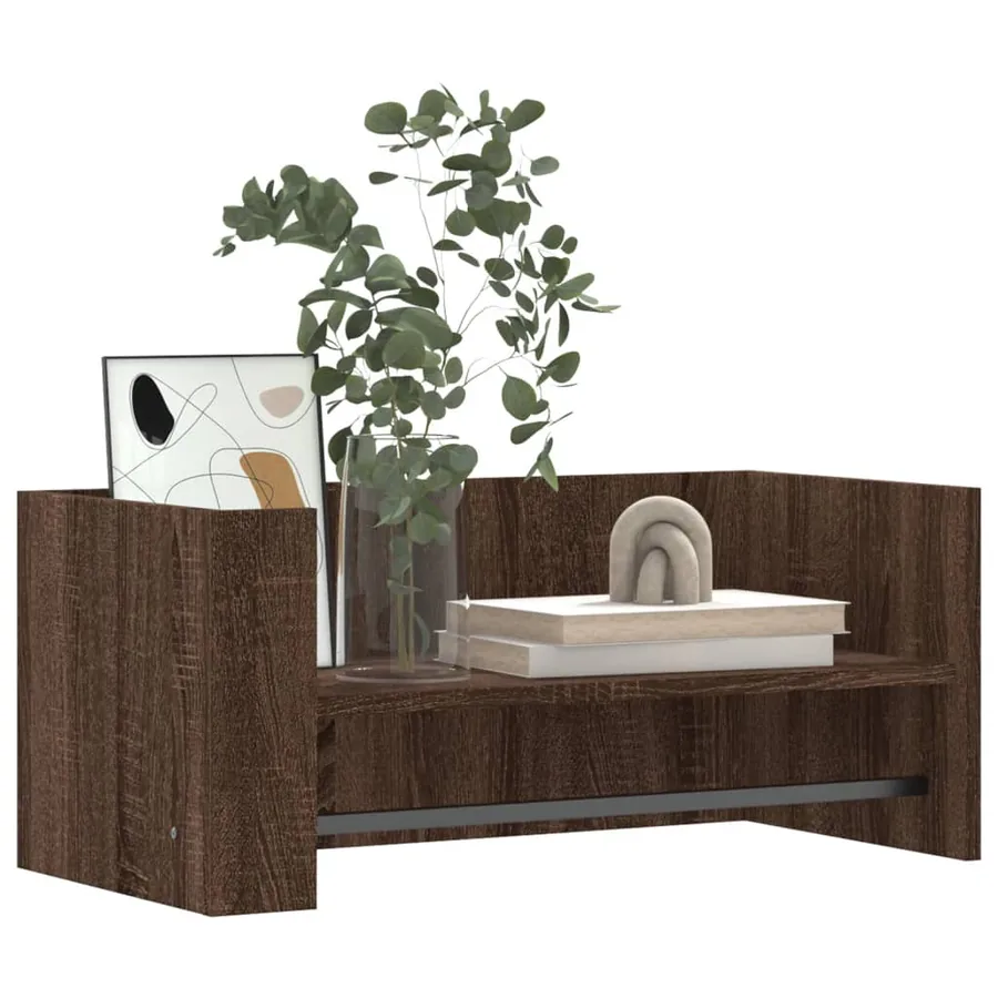 Étagère murale chêne marron 70,5x35x30,5 cm bois d'ingénierie - 3
