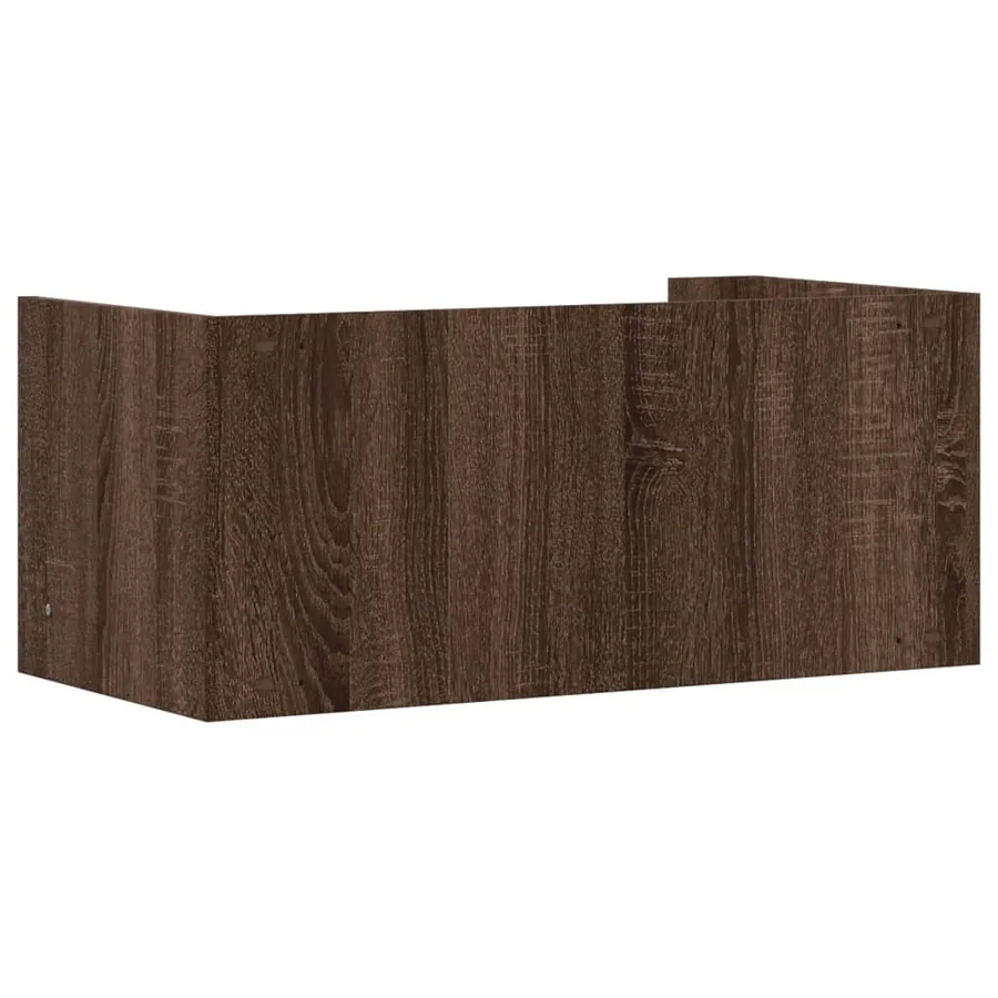 Étagère murale chêne marron 70,5x35x30,5 cm bois d'ingénierie - 6