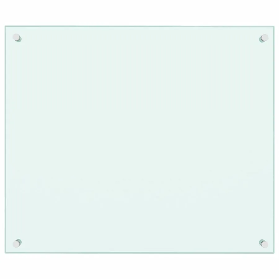 Dosserets de cuisine 2 pcs blanc 70x60 cm verre trempé - 4