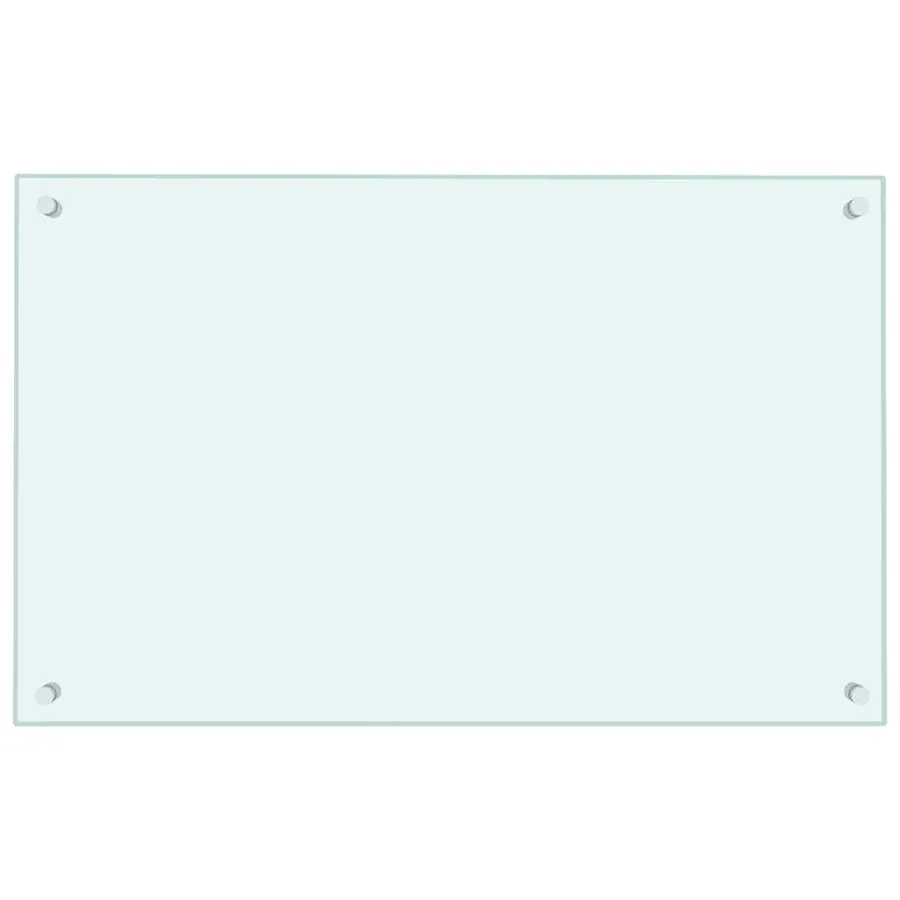 Dosserets de cuisine 2 pcs blanc 80x50 cm verre trempé - 3