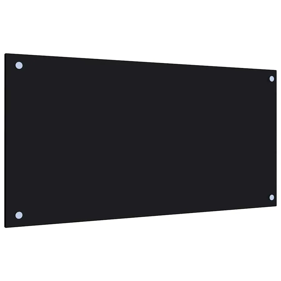 Dosserets de cuisine 2 pcs noir 80x40 cm verre trempé - 5