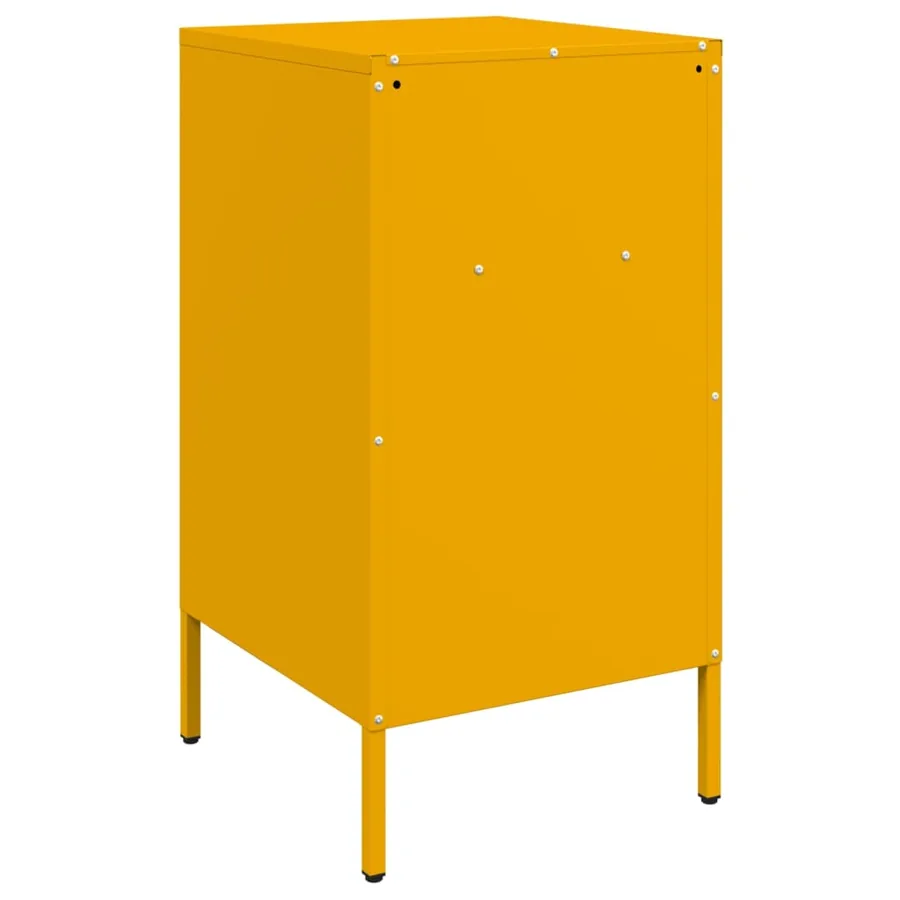Tables de chevet 2 pcs jaune moutarde 36x39x68 cm acier - 8