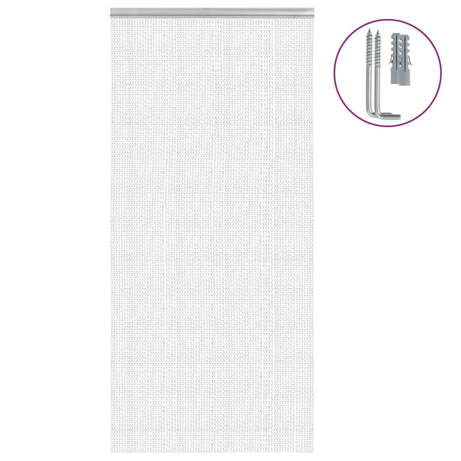 Moustiquaire de porte à chaîne 100x226 cm aluminium
