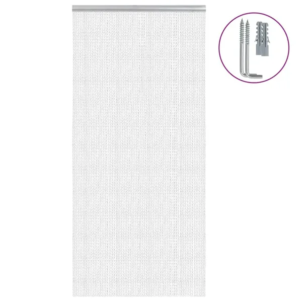 Moustiquaire de porte à chaîne 100x226 cm aluminium