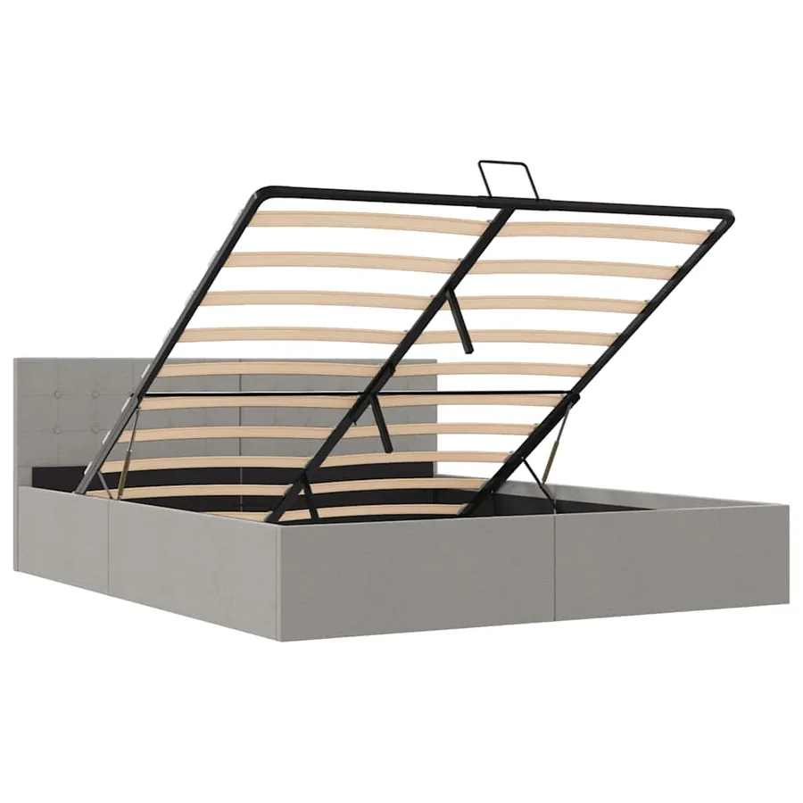 Cadre de lit à rangement hydraulique sans matelas 160x200 cm - 8