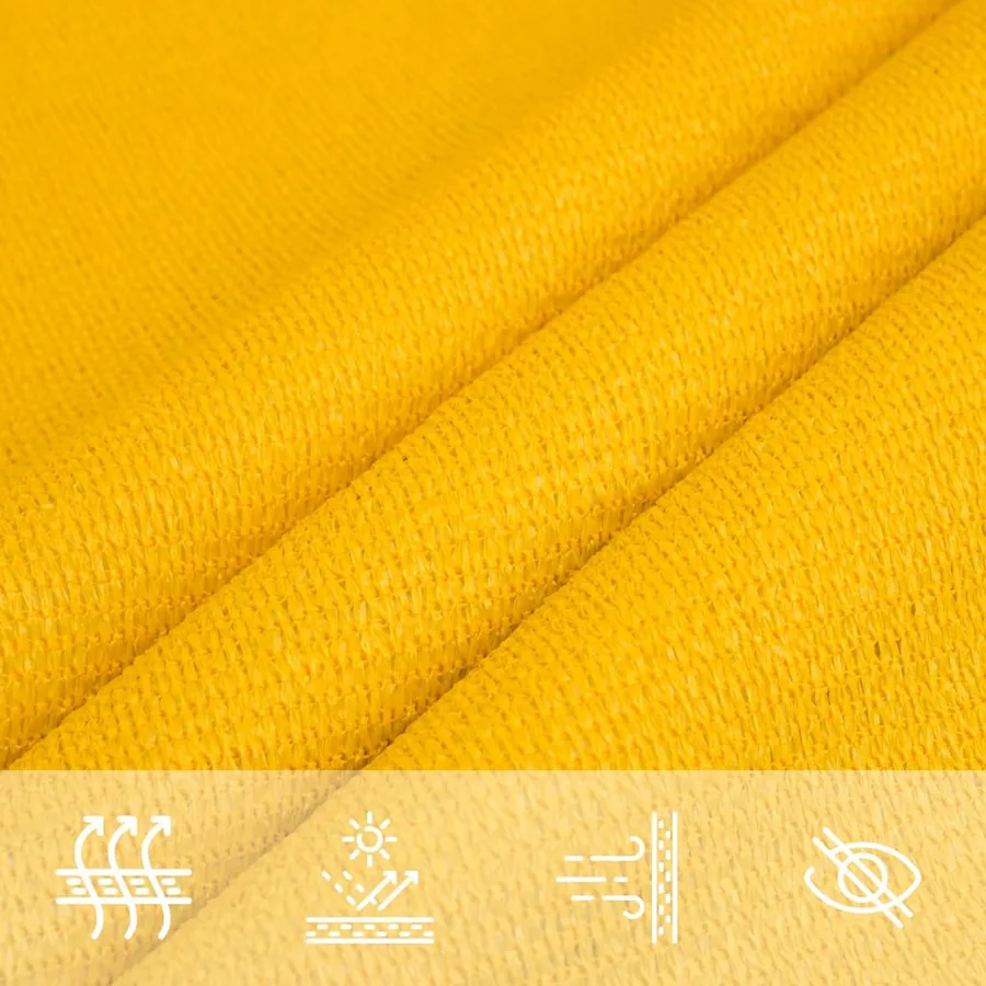 Voile d'ombrage 160 g/m² rectangulaire jaune 5x7 m PEHD - 7