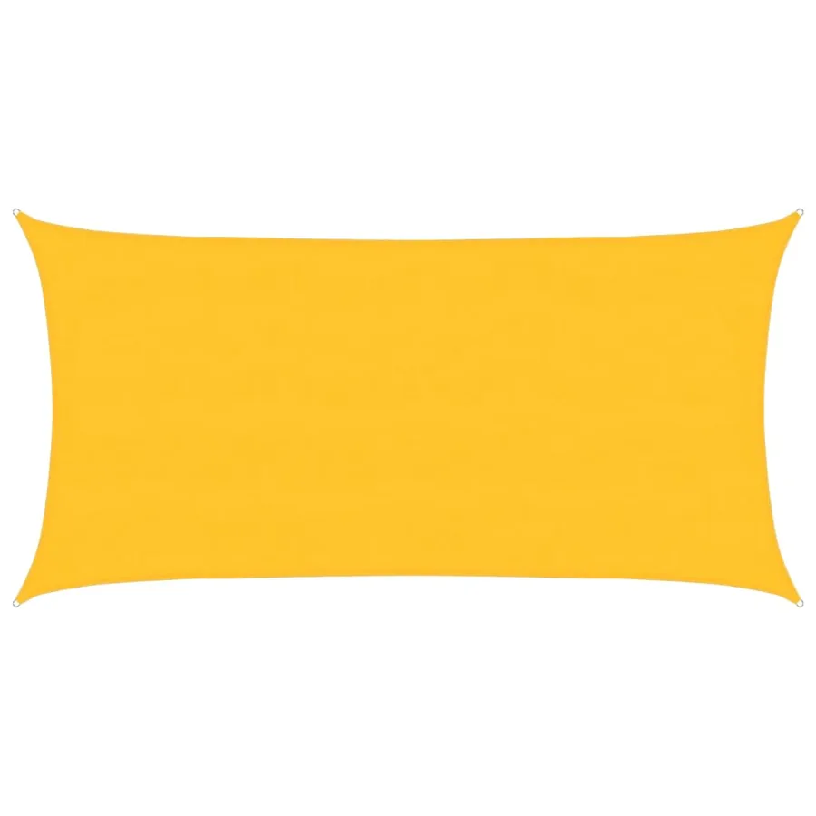 Voile d'ombrage 160 g/m² rectangulaire jaune 4x7 m PEHD - 2