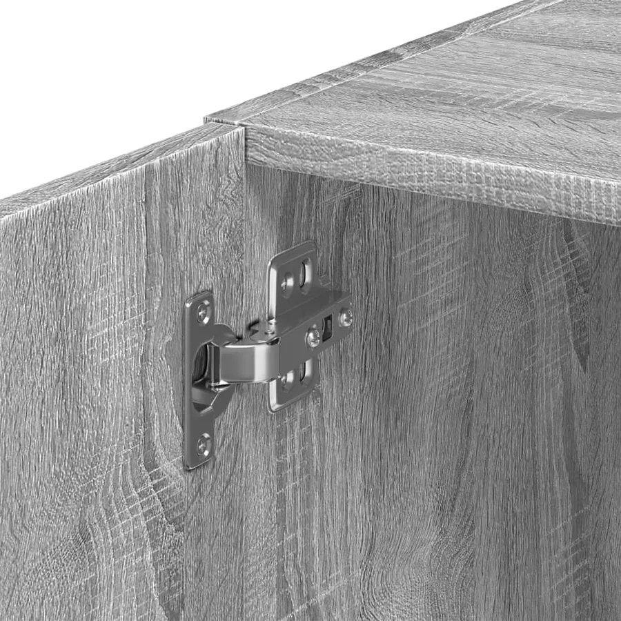 Armoire murale sonoma gris 80x42,5x64 cm bois d'ingénierie - 8