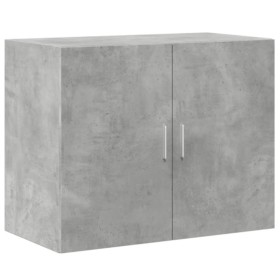 Armoire murale gris béton 80x42,5x64 cm bois d'ingénierie - 2