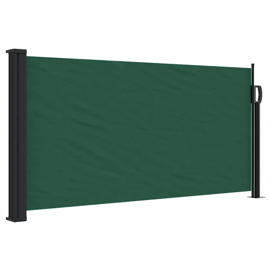Auvent latéral rétractable vert foncé 100x500 cm - 2