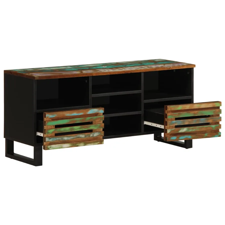Meuble TV 100x34x46 cm bois d'acacia massif - 3