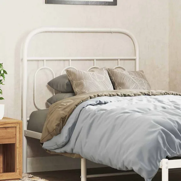 Tête de lit de remplacement métal blanc 90 cm