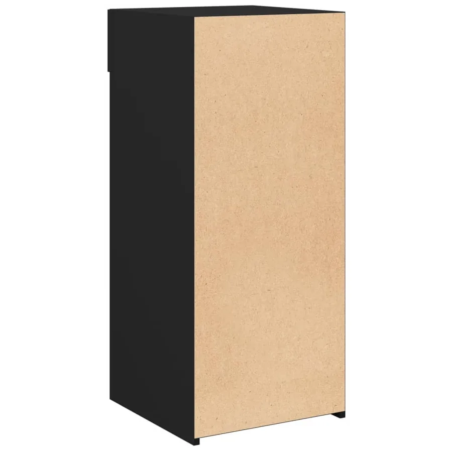 Buffet noir 40x42,5x93 cm bois d'ingénierie - 6