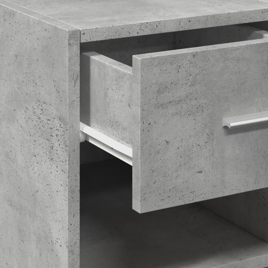 Buffet gris béton 40x42,5x93 cm bois d'ingénierie - 8