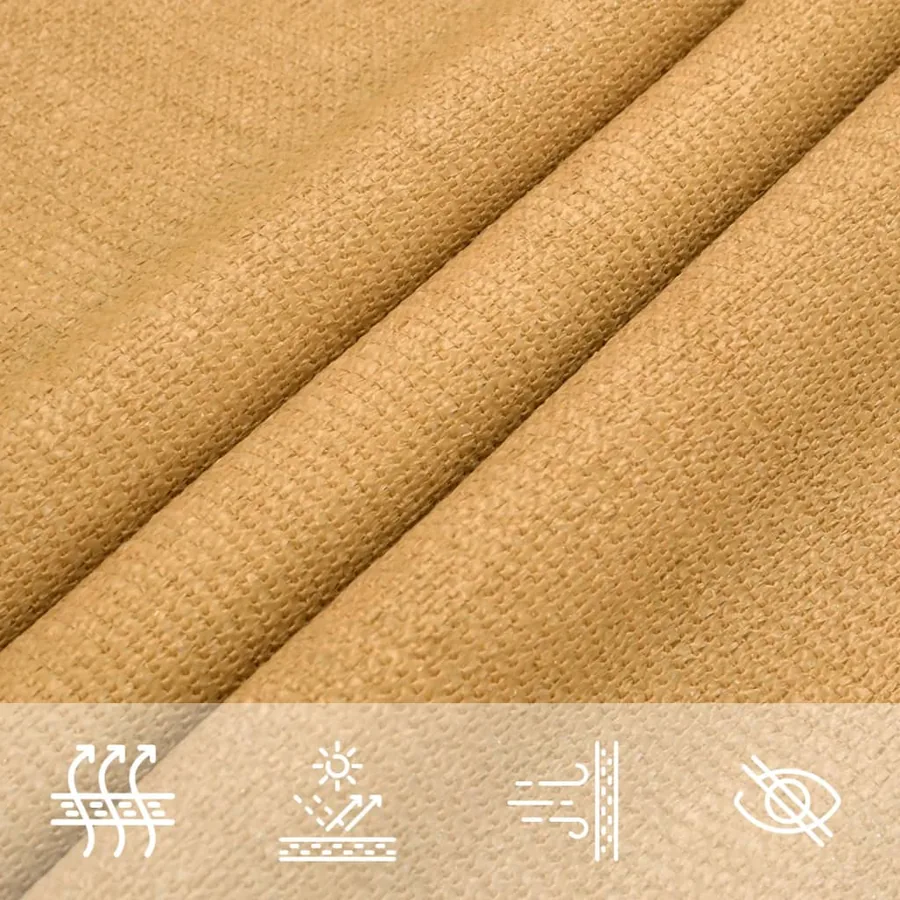 Voile d'ombrage 160 g/m² rectangulaire sable 4x7 m PEHD - 8