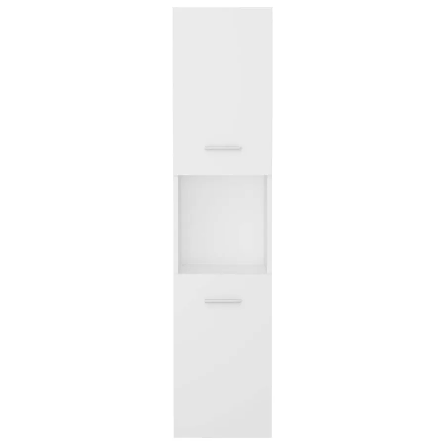 Armoire de salle de bain Blanc 30x30x130 cm Bois d’ingénierie - 7