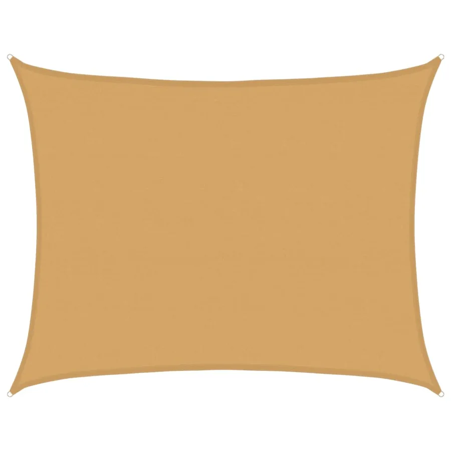 Voile d'ombrage 160 g/m² rectangulaire sable 6x7 m PEHD - 2