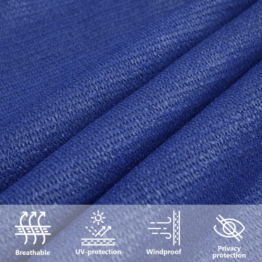 Voile d'ombrage 160 g/m² rectangulaire bleu 3x5 m PEHD - 11