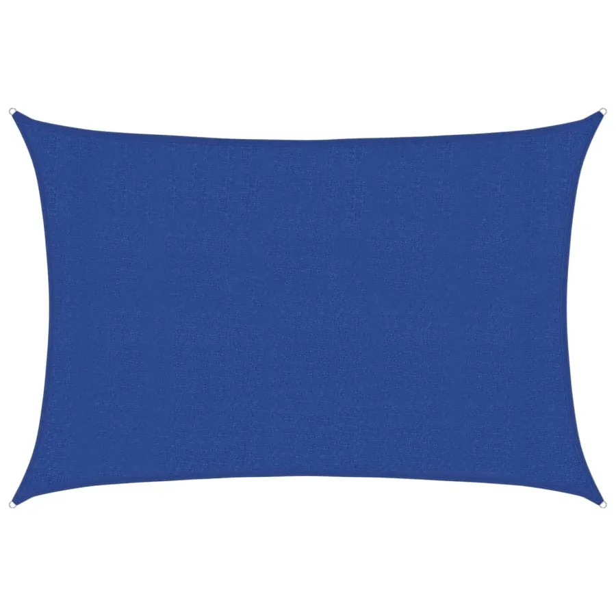Voile d'ombrage 160 g/m² rectangulaire bleu 3x5 m PEHD - 2