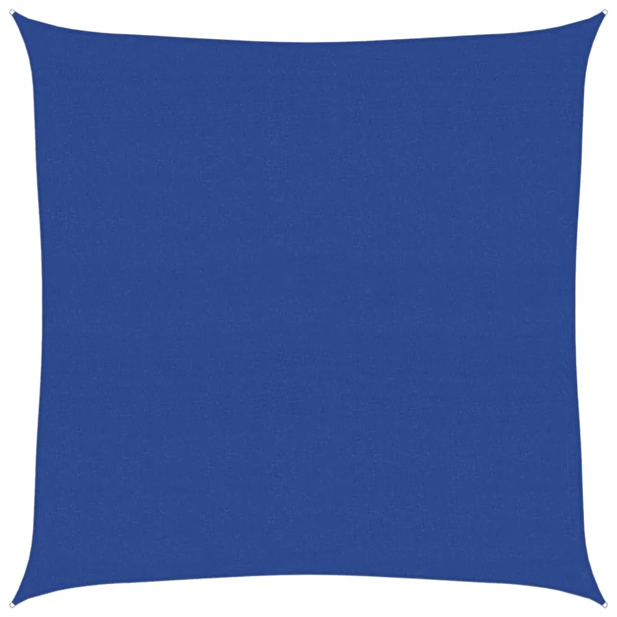 Voile d'ombrage 160 g/m² carré bleu 5x5 m PEHD - 2