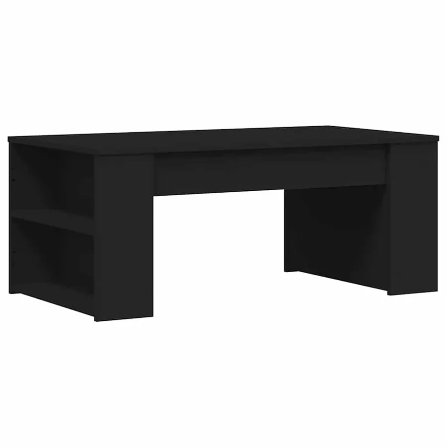Table basse noir 102x55x42 cm bois d'ingénierie - 6