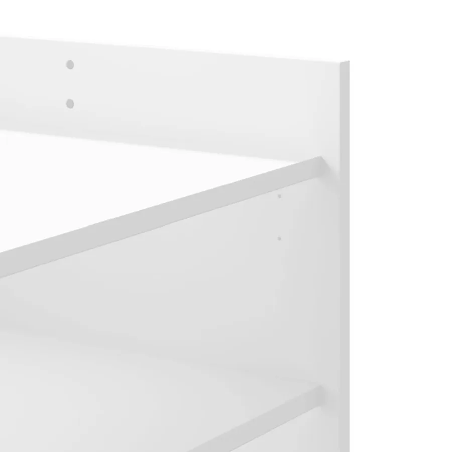 Table basse blanc 80x50x50 cm bois d'ingénierie - 8