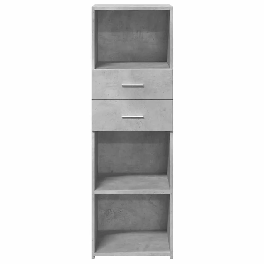 Buffet haut gris béton 40x42,5x124 cm bois d'ingénierie - 4