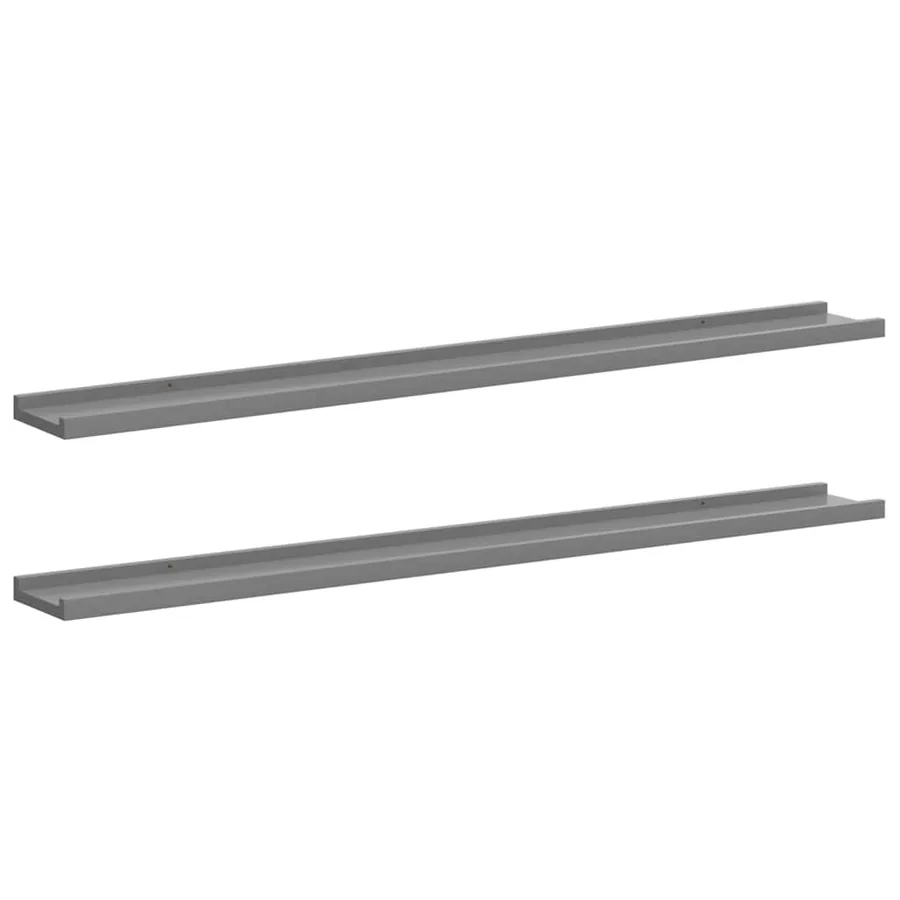 Étagères murales 2 pcs Gris 100x9x3 cm - 2