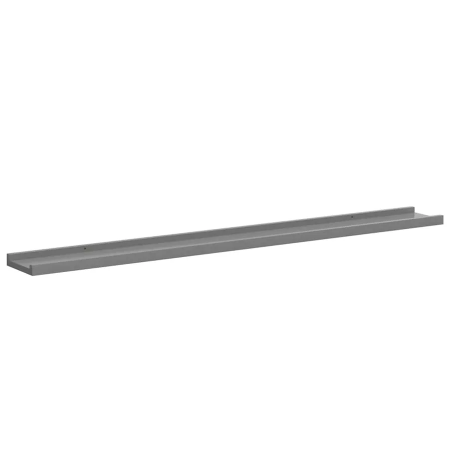 Étagères murales 2 pcs Gris 100x9x3 cm - 5