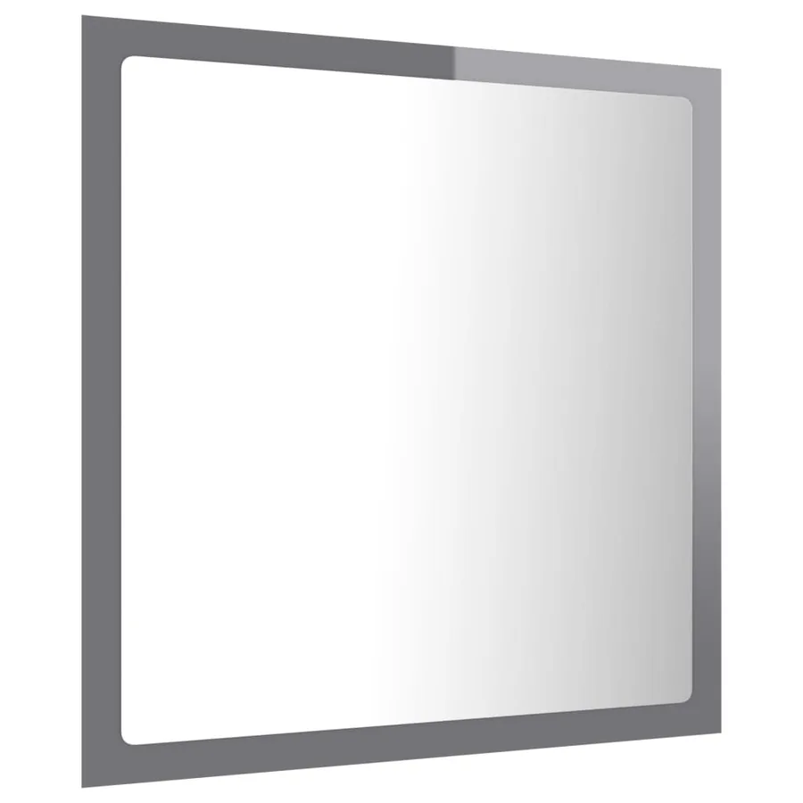 Miroir LED de salle de bain Gris brillant 40x8,5x37cm Acrylique - 7