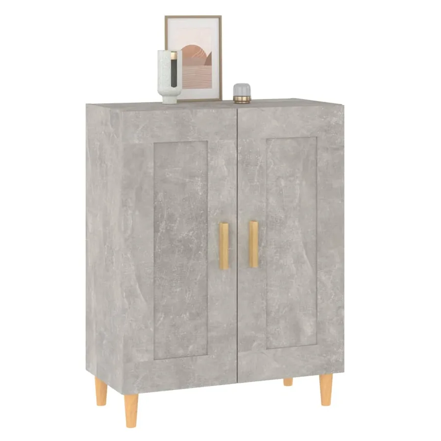 Buffet Gris béton 69,5x34x90 cm Bois d'ingénierie - 5