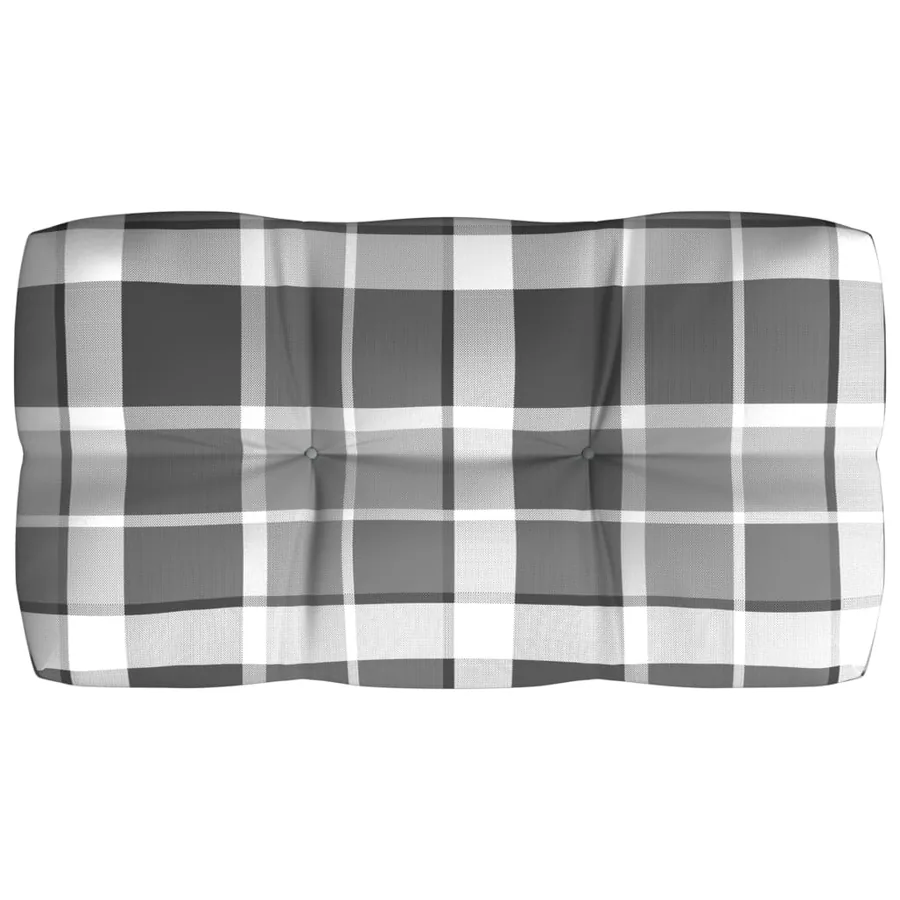 Coussins de canapé palette lot de 7 Motif à carreaux gris - 6