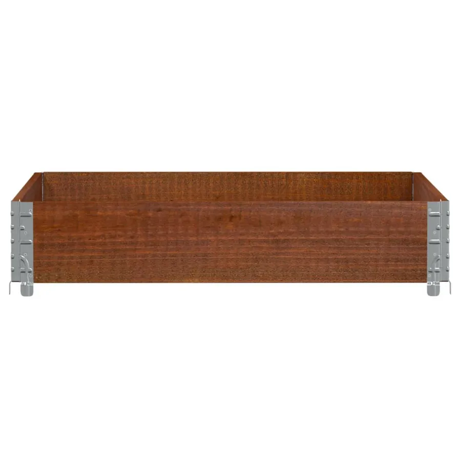 Jardinière marron 100x100 cm bois massif de pin - 3