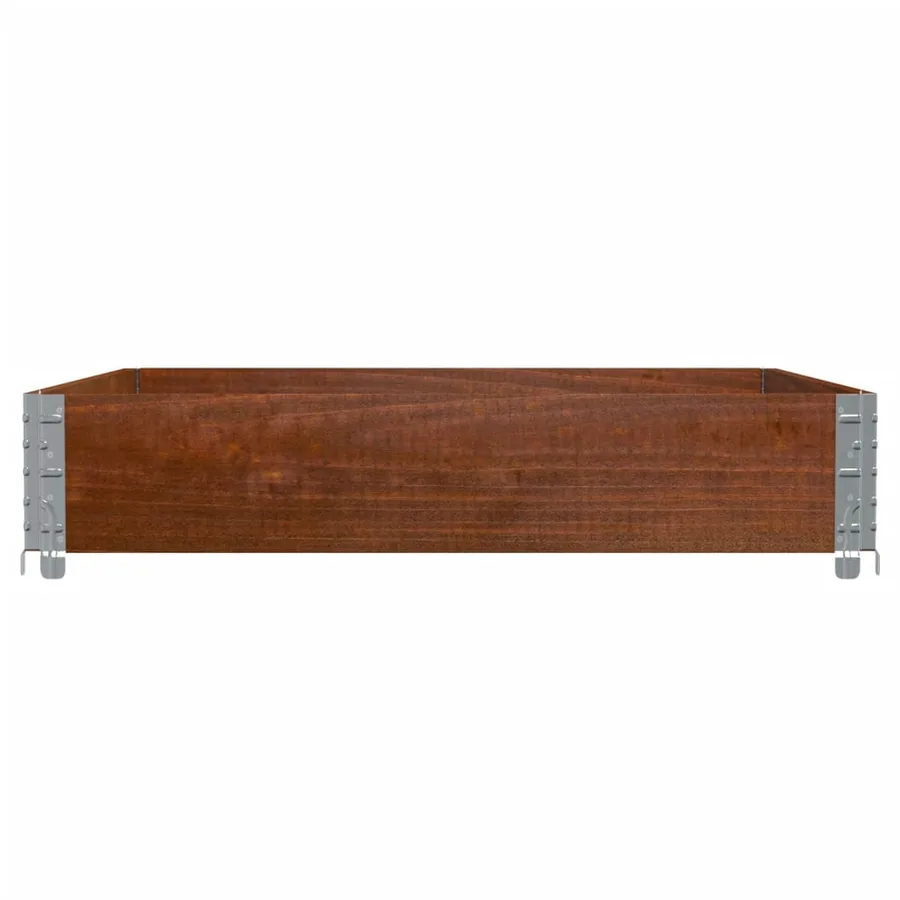 Jardinière marron 100x100 cm bois massif de pin - 4