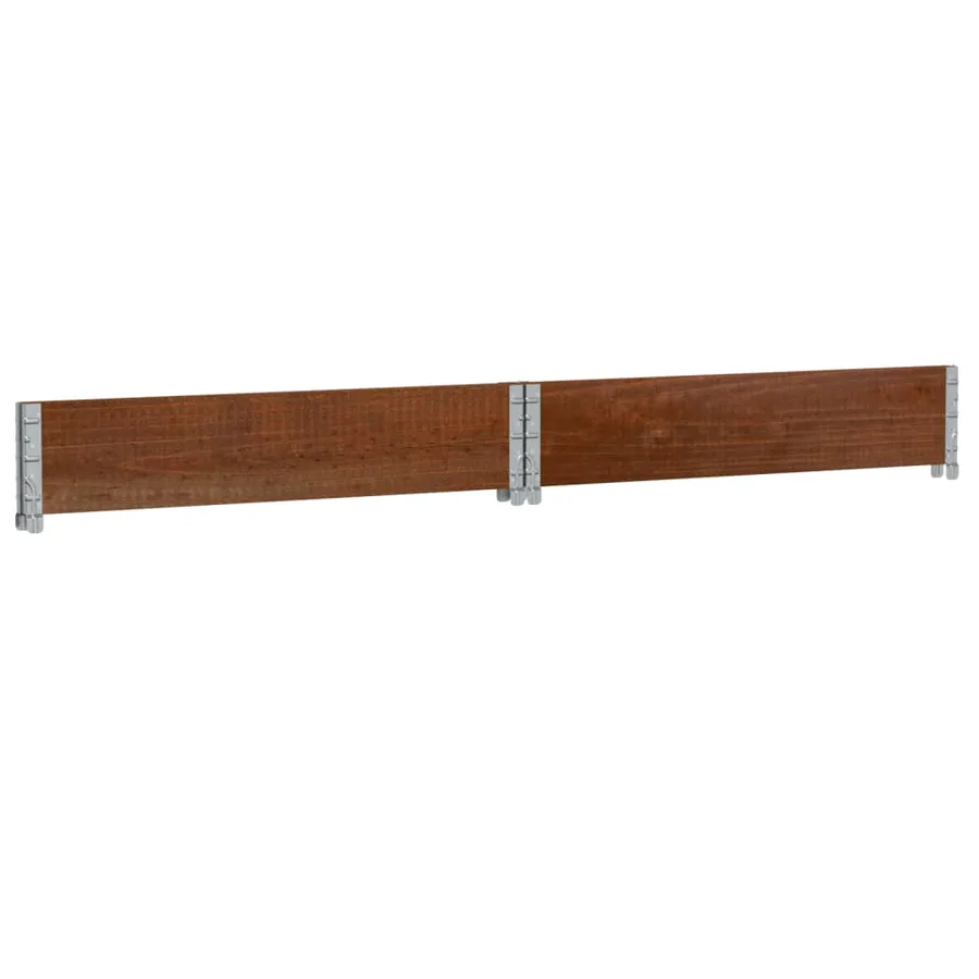 Jardinière marron 100x100 cm bois massif de pin - 6