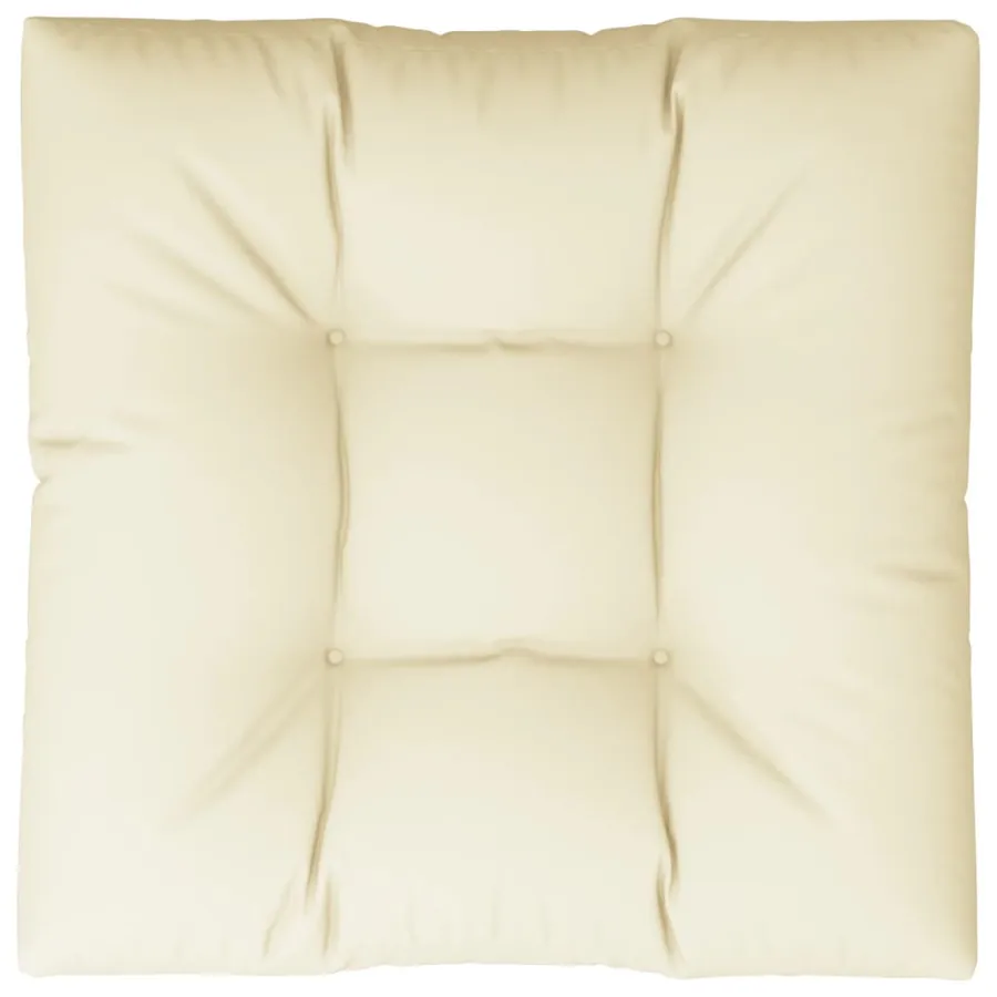 Coussin de palette crème 70x70x12 cm tissu - 6