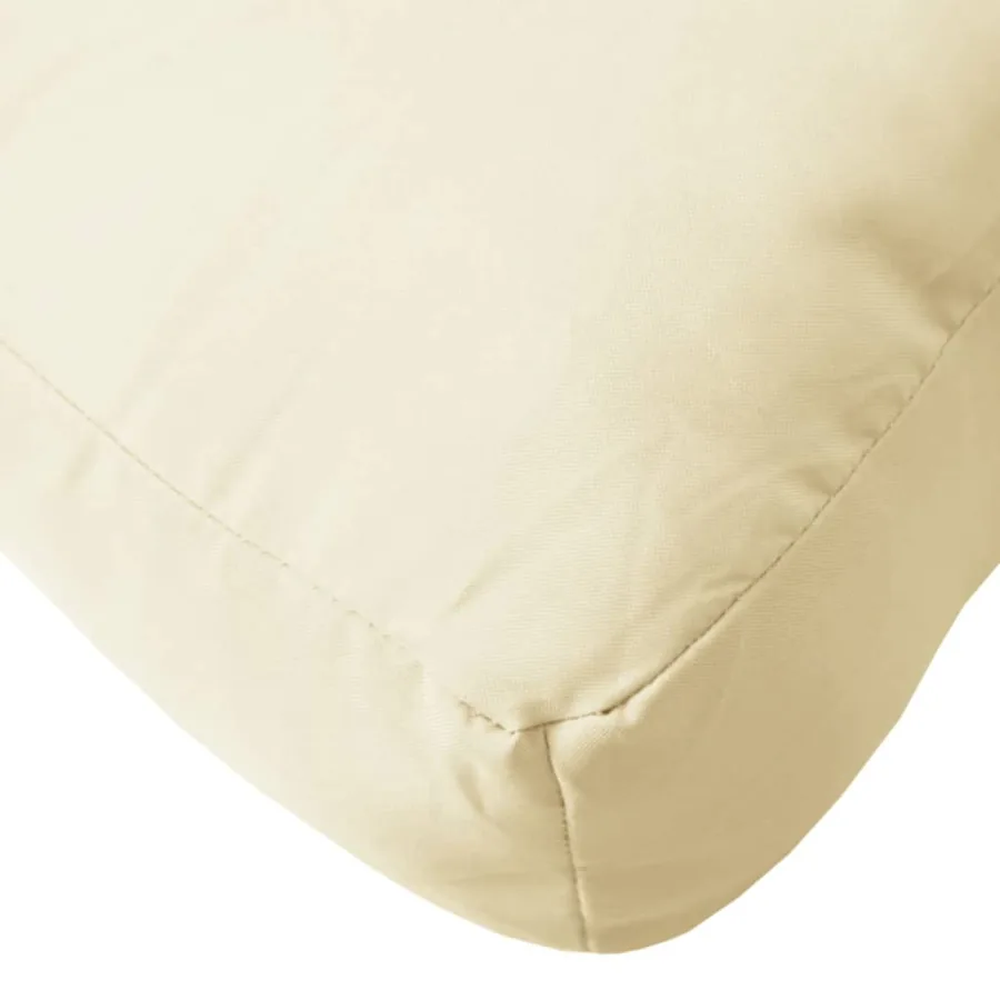 Coussin de palette crème 70x70x12 cm tissu - 8