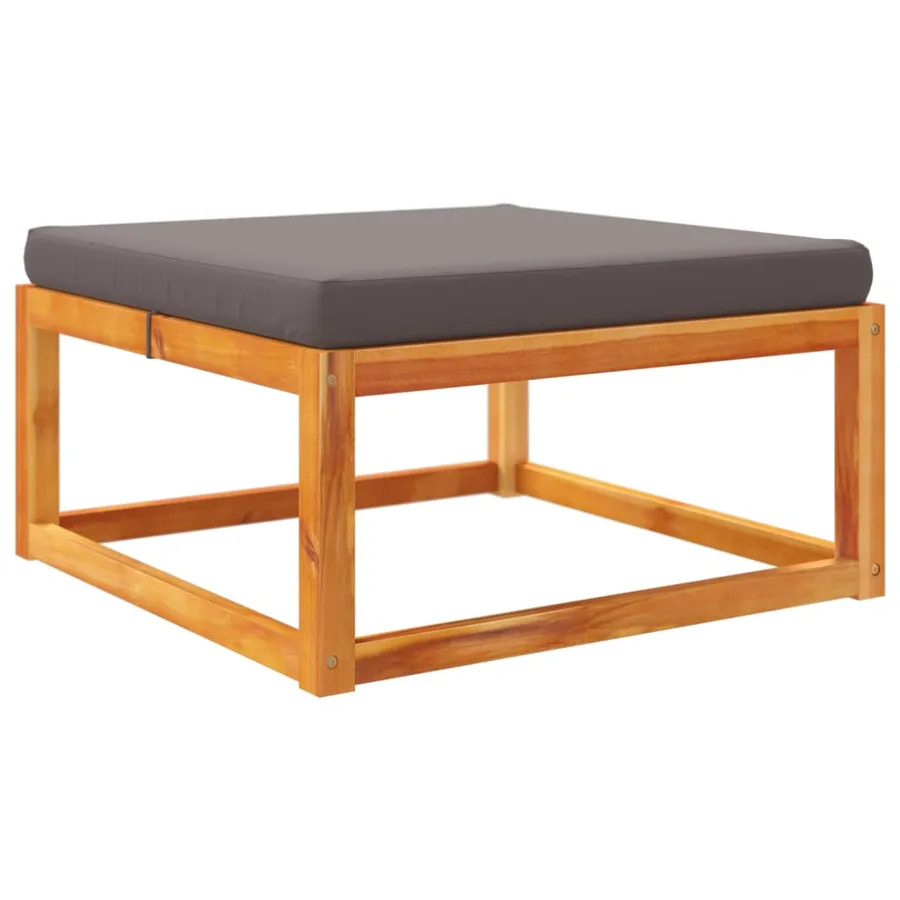 Ensemble de canapés de jardin 10 pièces avec coussins en bois d'acacia et corde - 4