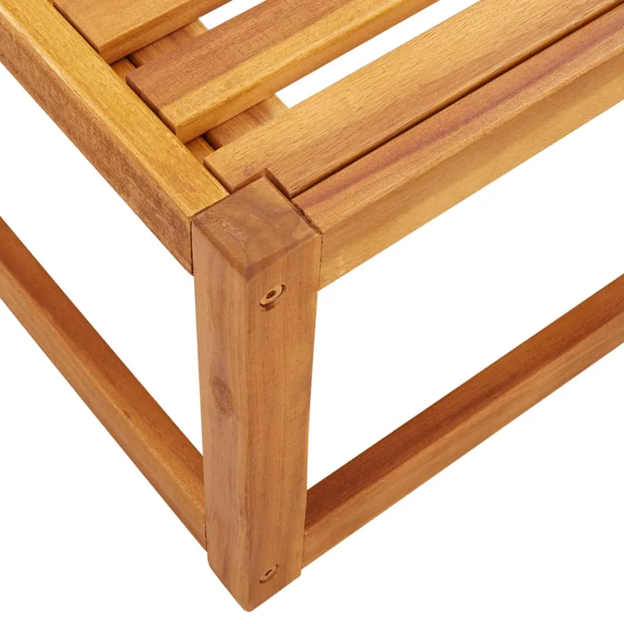 Ensemble de canapés de jardin 6 pièces avec coussins en bois d'acacia et corde - 10