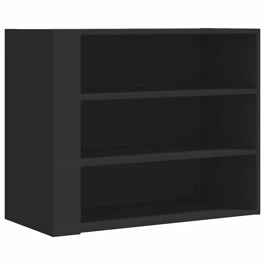 Armoire murale noir 75x35x60 cm bois d'ingénierie - 2