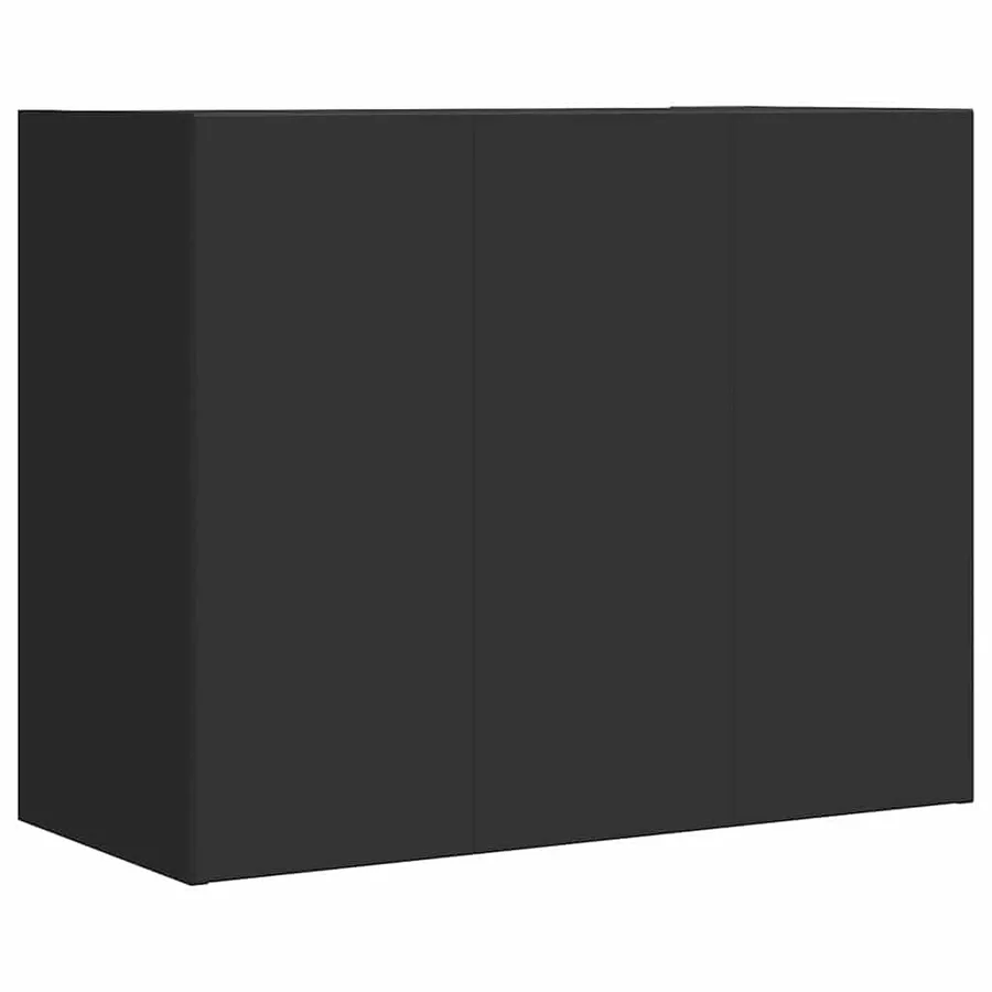 Armoire murale noir 75x35x60 cm bois d'ingénierie - 6