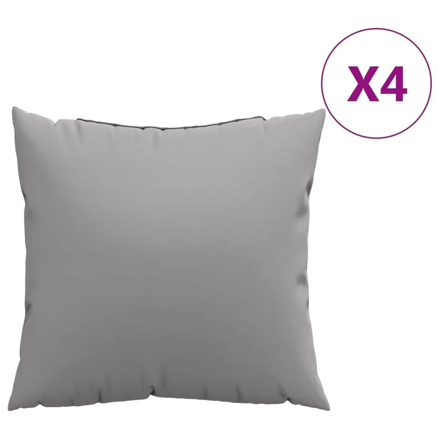 Coussins de canapé lot de 4 gris 50x50 cm tissu - 2