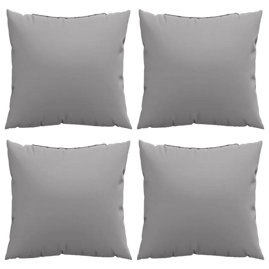 Coussins de canapé lot de 4 gris 50x50 cm tissu - 4