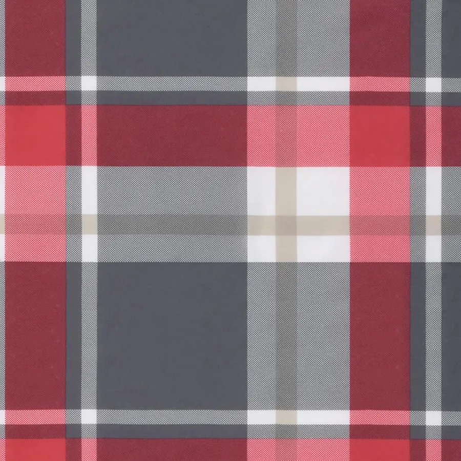Coussins de palette lot de 2 motif à carreaux rouge tissu - 8