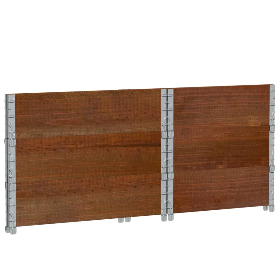 Jardinière marron 80x60 cm bois massif de pin - 6