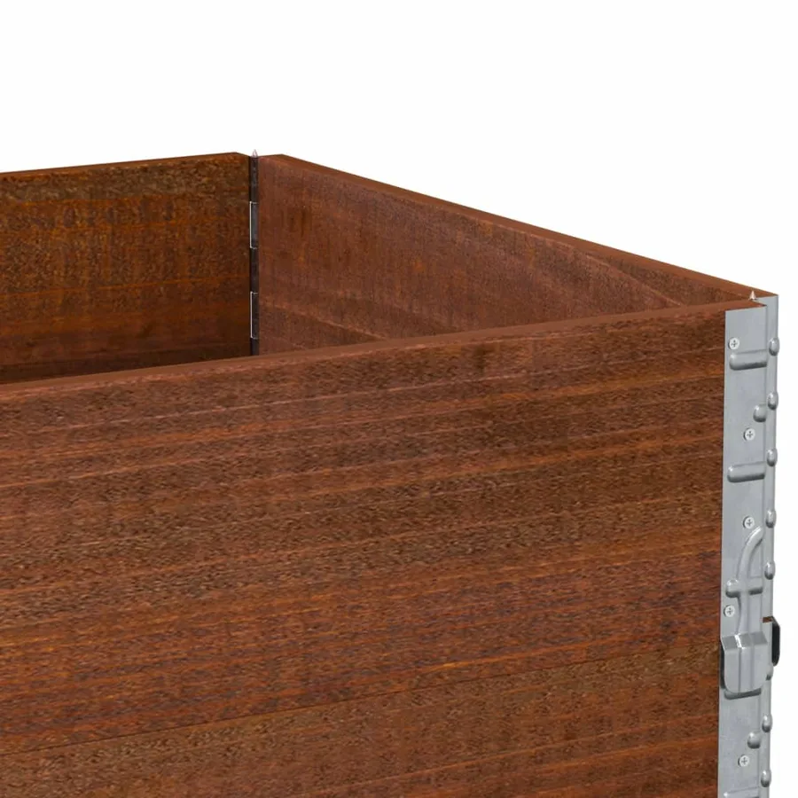 Jardinière marron 80x60 cm bois massif de pin - 7