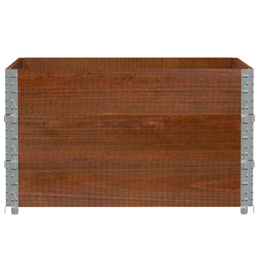 Jardinière marron 100x100 cm bois massif de pin - 3