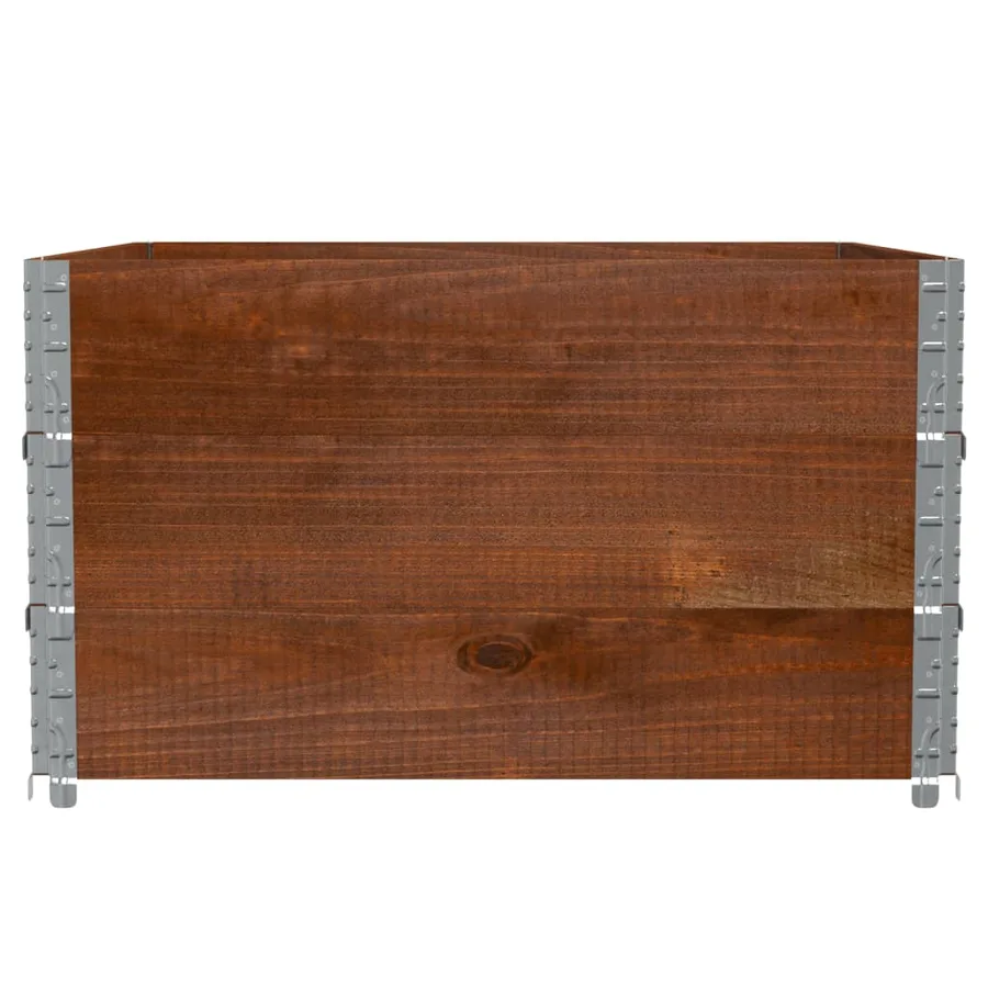 Jardinière marron 100x100 cm bois massif de pin - 4