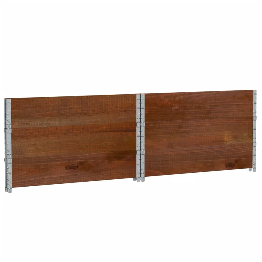 Jardinière marron 100x100 cm bois massif de pin - 6